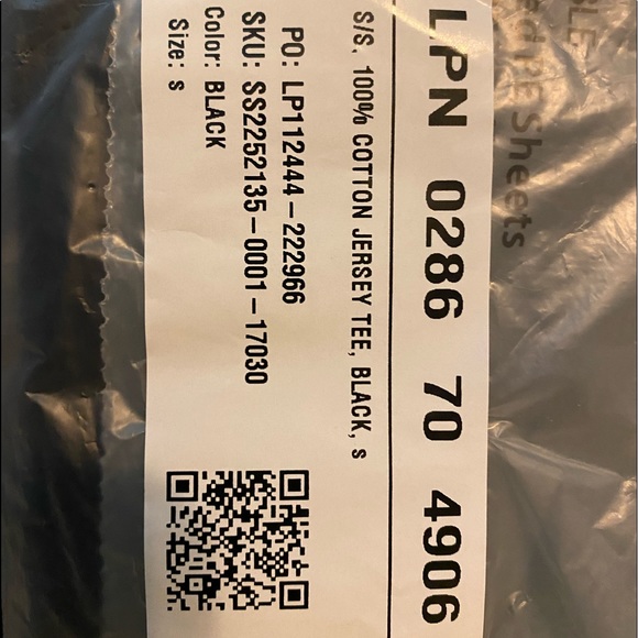 Fabletics Women's 100% Cotton Jersey Tee Black Shirt Small Top - Picture 7 of 7